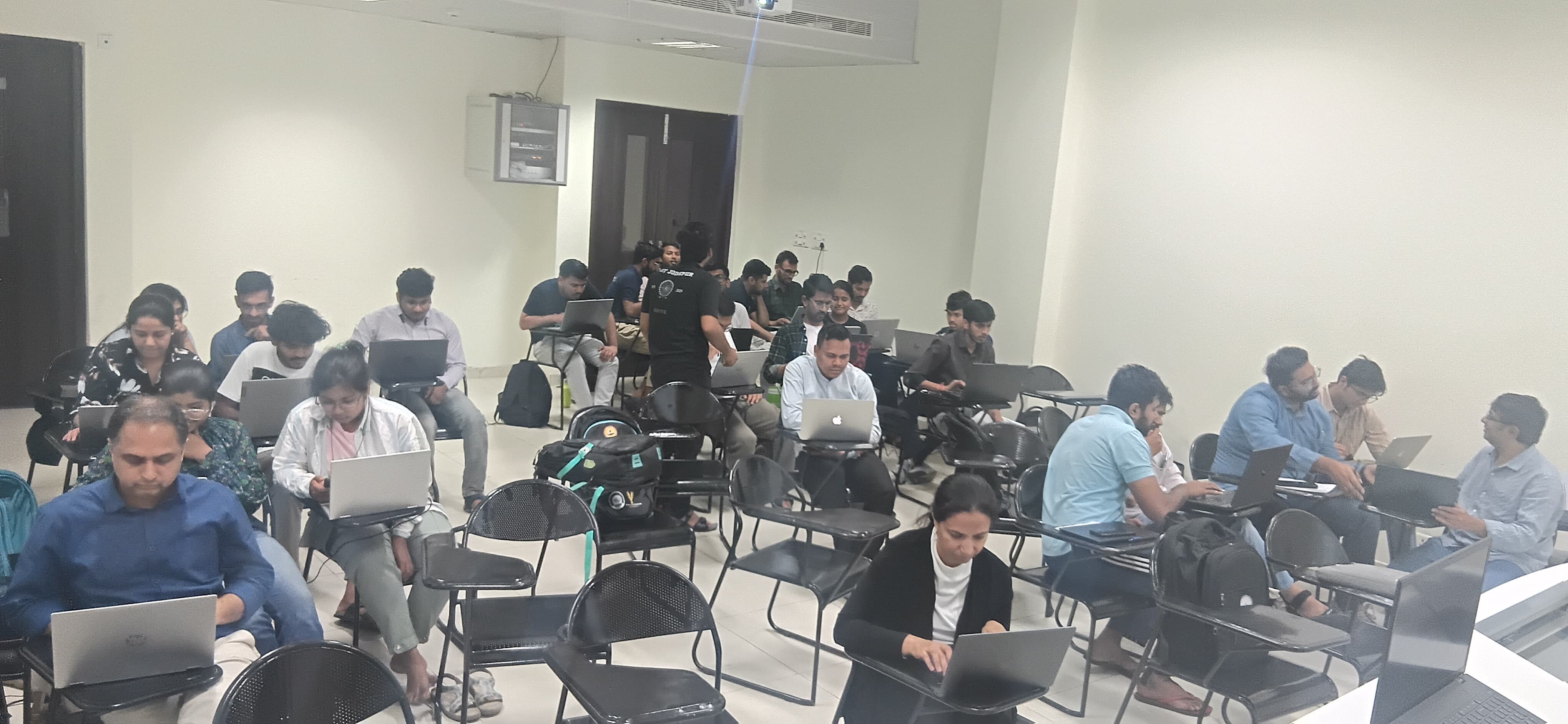 Participants working in groups