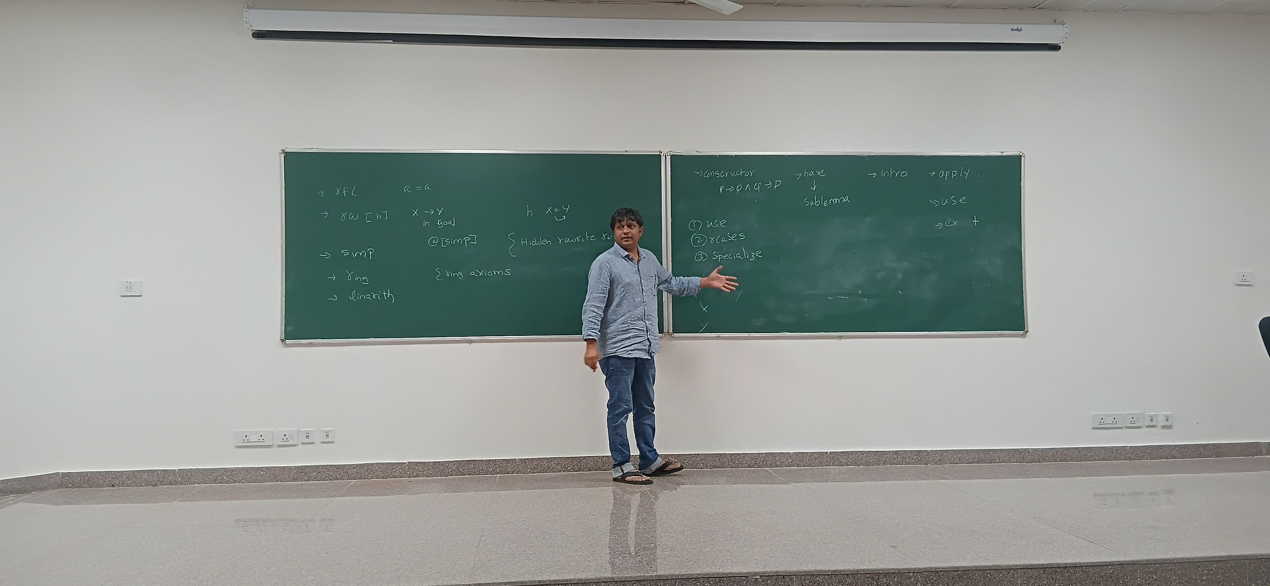 T. V. H. Prathamesh delivering a talk