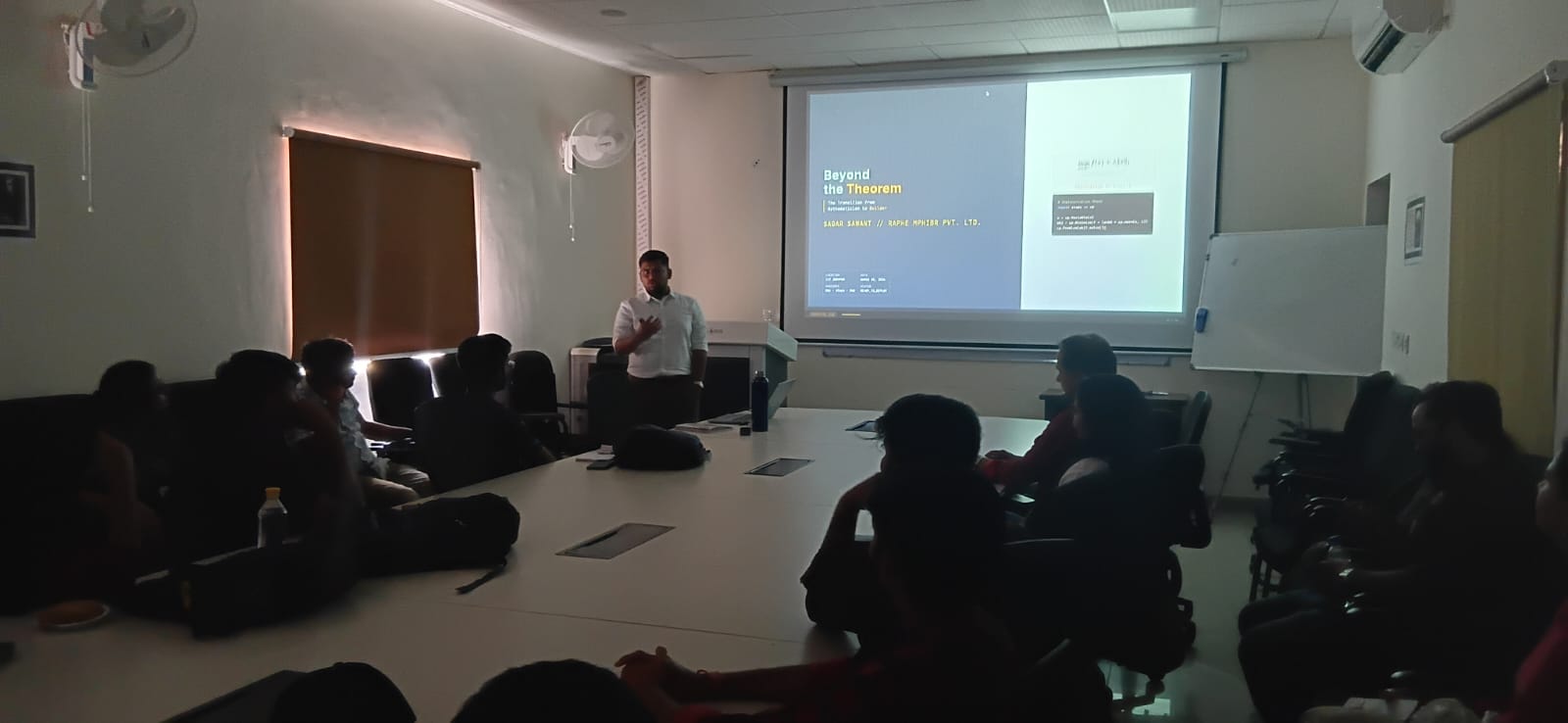 Sagar Sawant delivering his talk