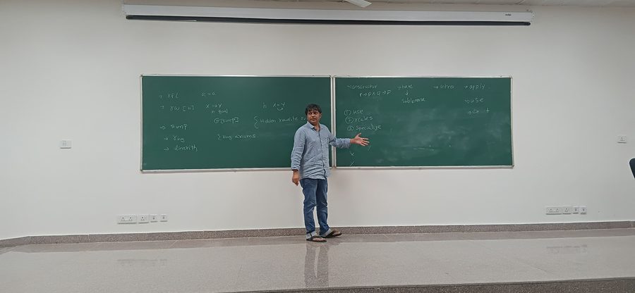T. V. H. Prathamesh delivering a talk