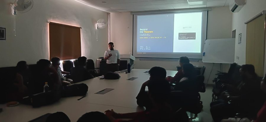 Sagar Sawant delivering his talk