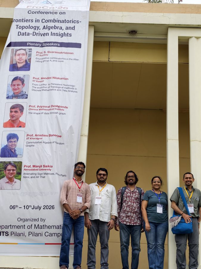 FroCo 2026, left-to-right: Yash Chawda, Manjil Saikia, Brahadeesh, Shuchita Goyal, S. Sivaramakrishnan